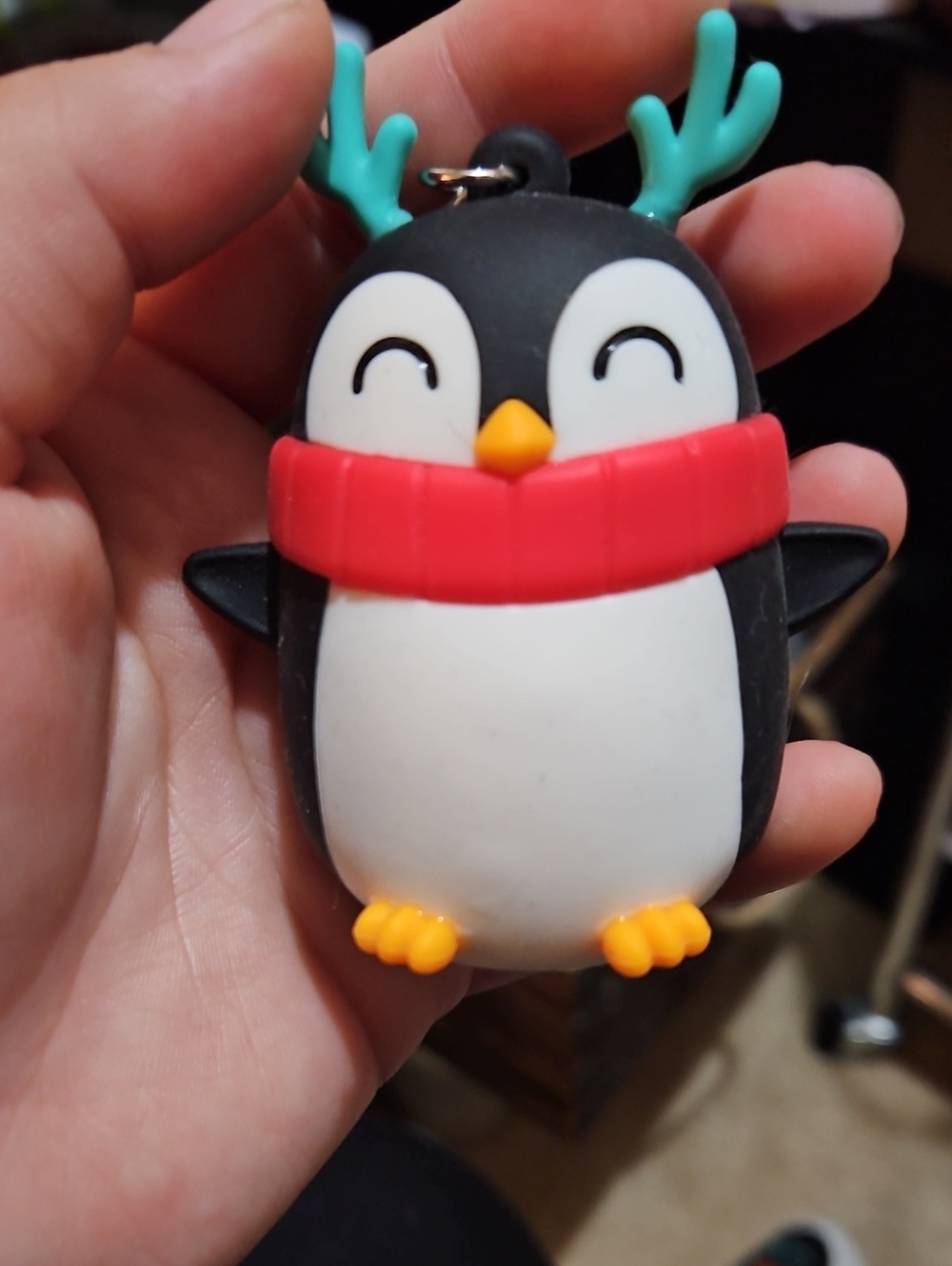 Cute Penguin Pocketbac Holder - Black & White with Red Scarf